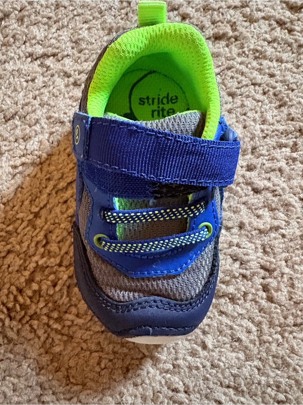 Stride Rite RIGHT ONLY Blue & Green Toddler Sneaker